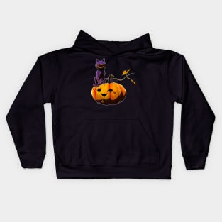 Pumpkin cat Kids Hoodie